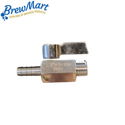 BALL VALL 12 inch x 10mm BARB