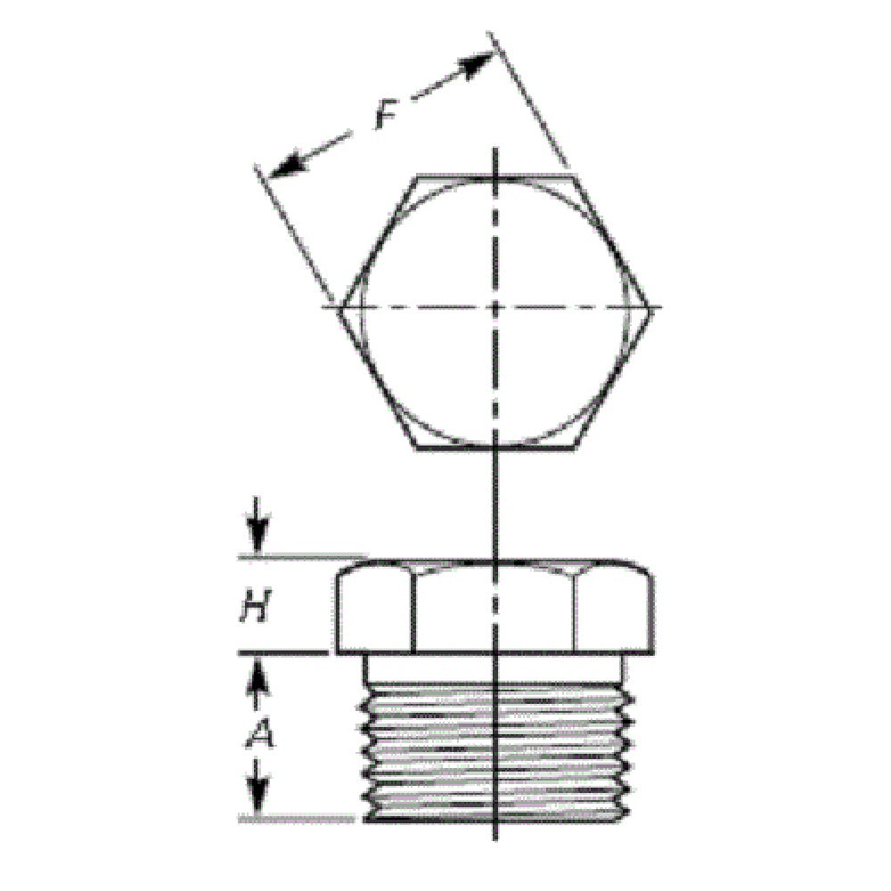 PLUG 1/2 NPT FLAT HEAD