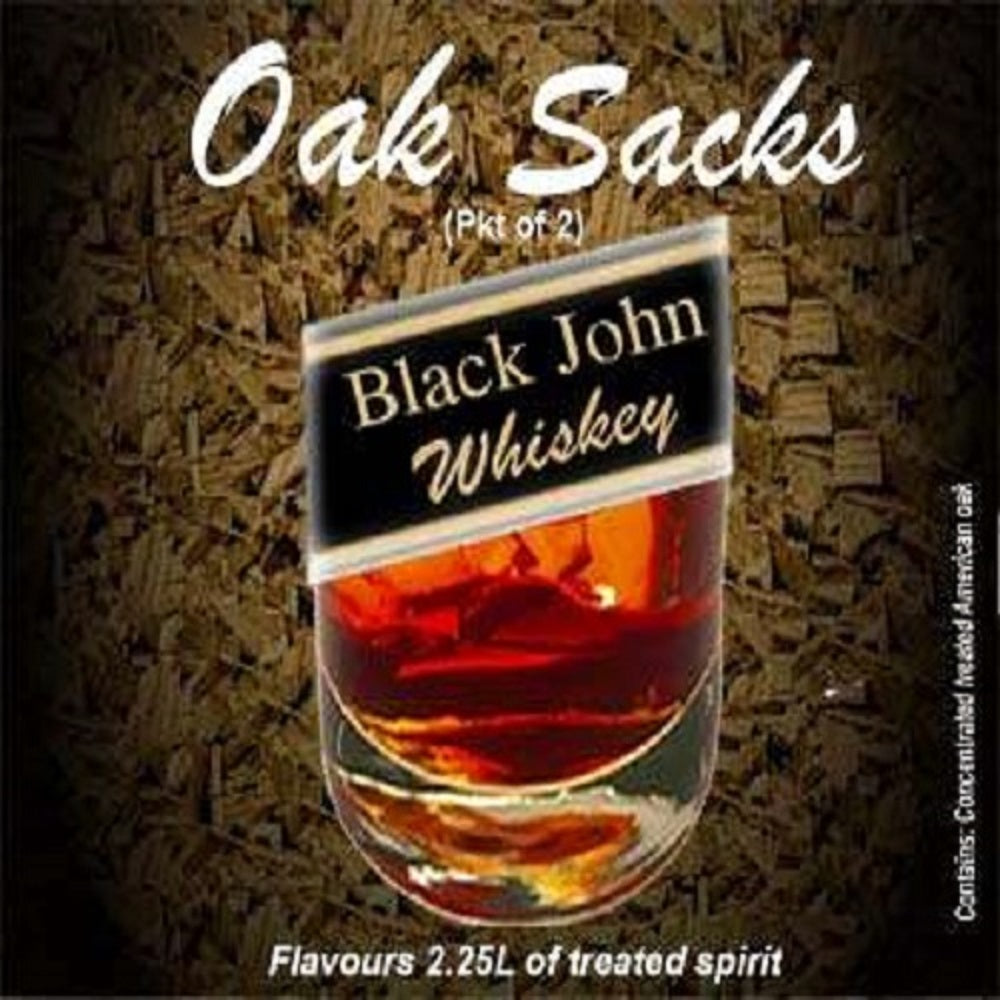 OAK SACKS BLACK JOHN WHISKEY