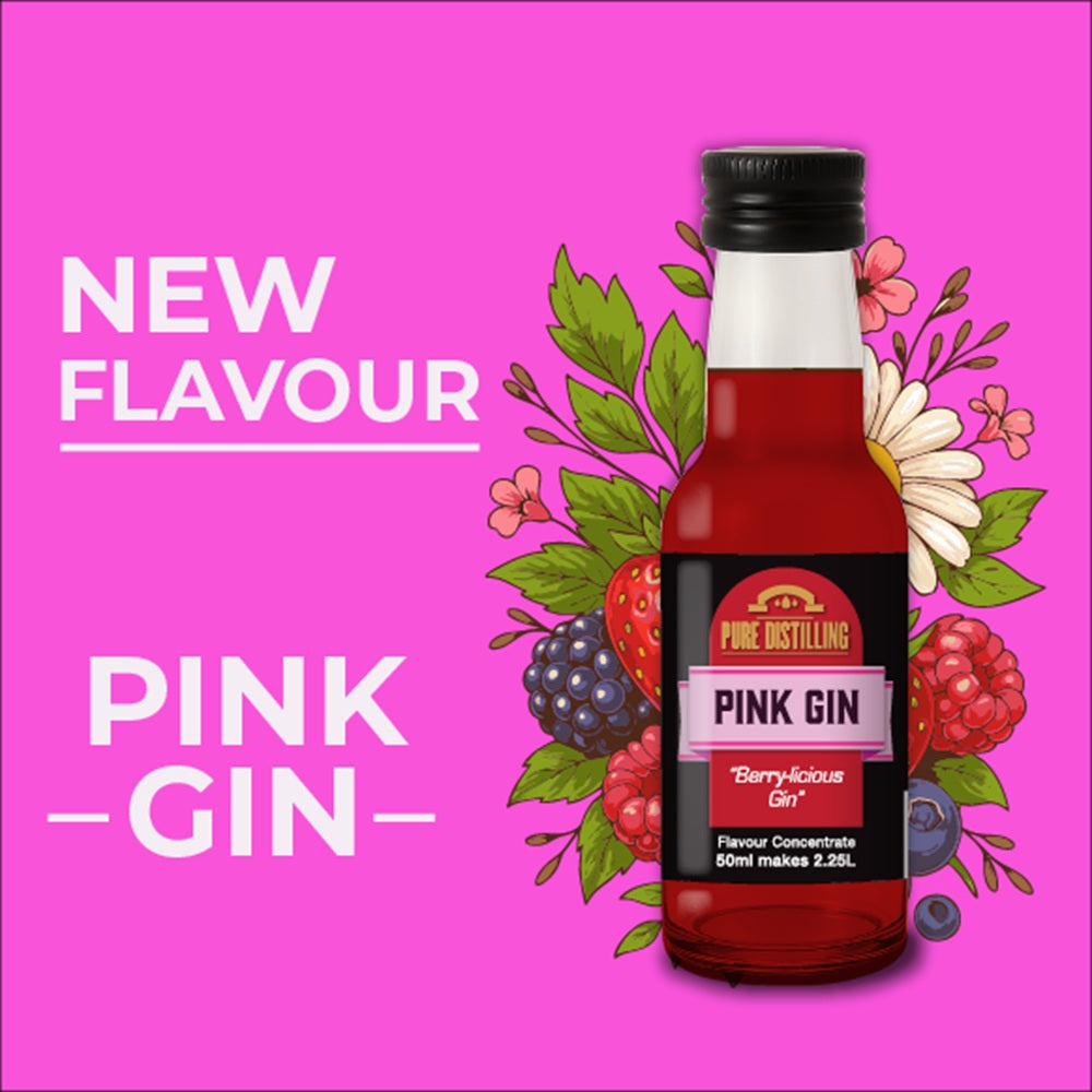 PURE DISTILLING PINK GIN ( GORDONS PREMIUM STYLE )