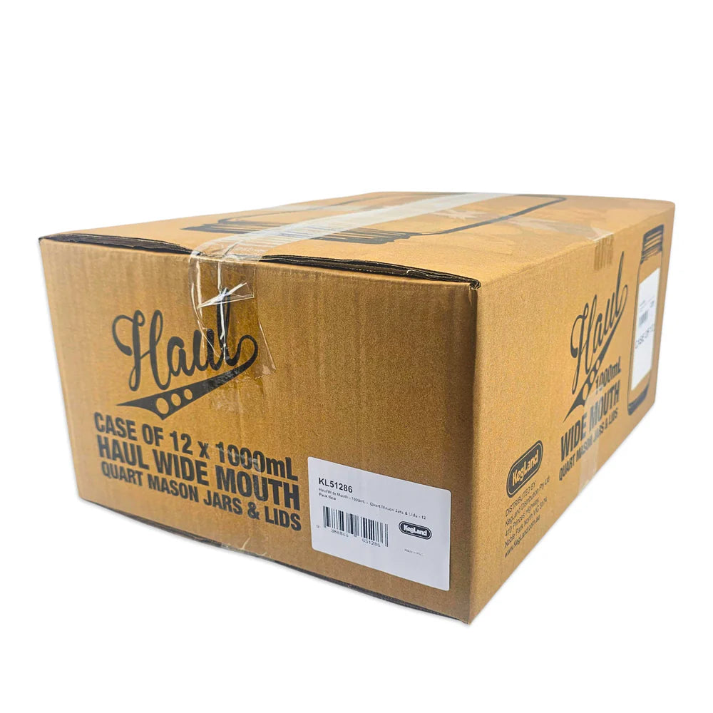 MASON JARS & LIDS 1000ml - 12 PACK