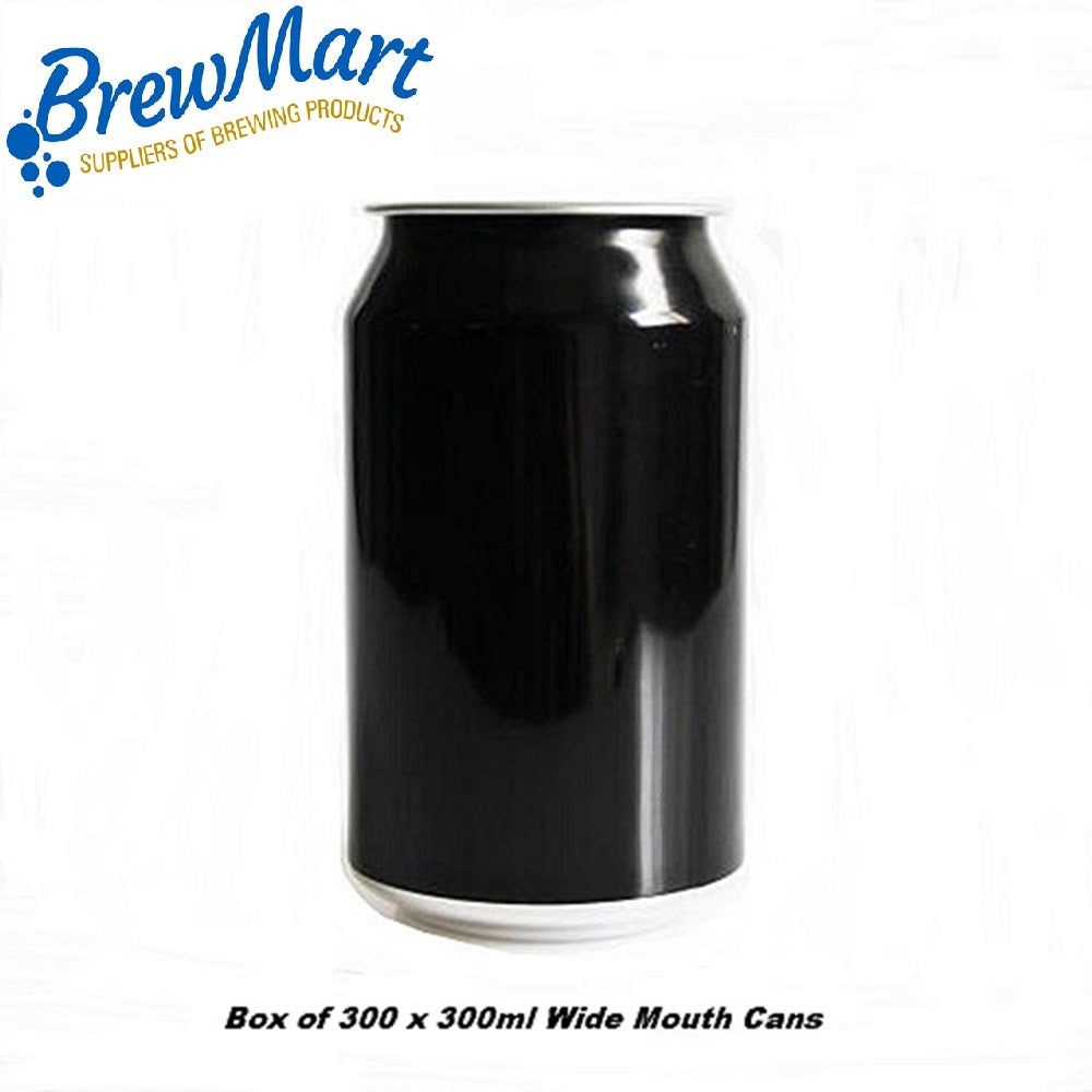 CANS - 330ml WIDE MOUTH BLACK