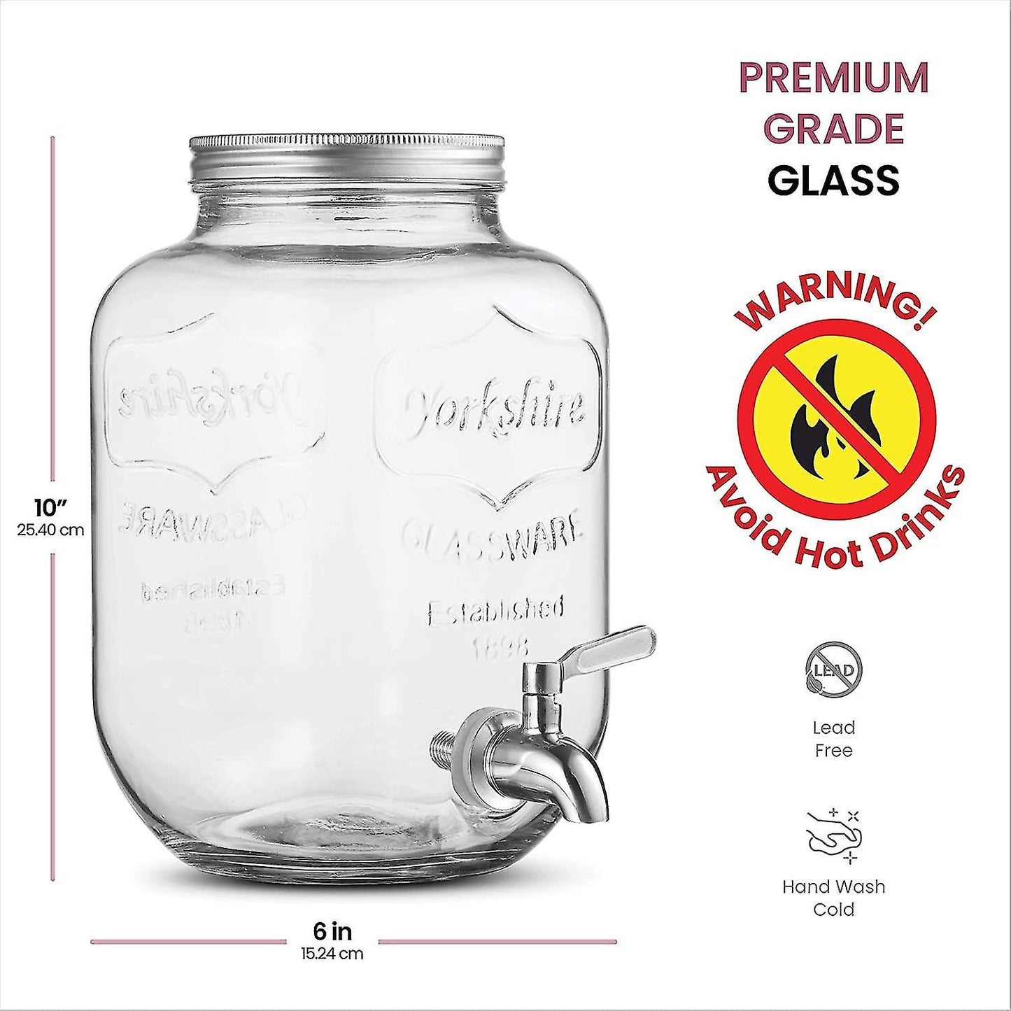 JAR - 4 litre GLASS DISPENSING