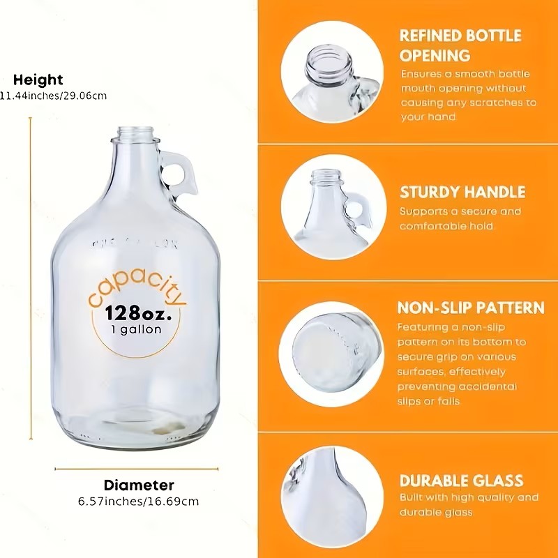 DEMIJOHN - 4 LITRE CLEAR GLASS