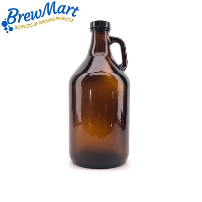GROWLER - 1.9 LITRE GLASS WITH BLACK CAP