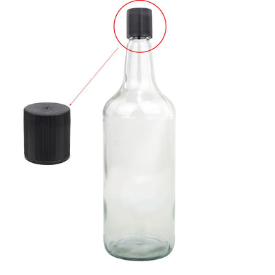 STILL SPIRITS THREADED BLACK PLASTIC CAPS x 10