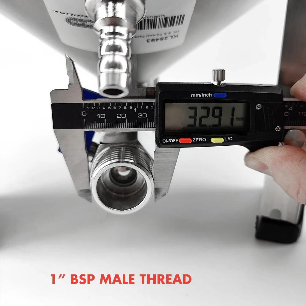 STAINLESS STEEL CONICAL FERMENTER - 32 LITRE