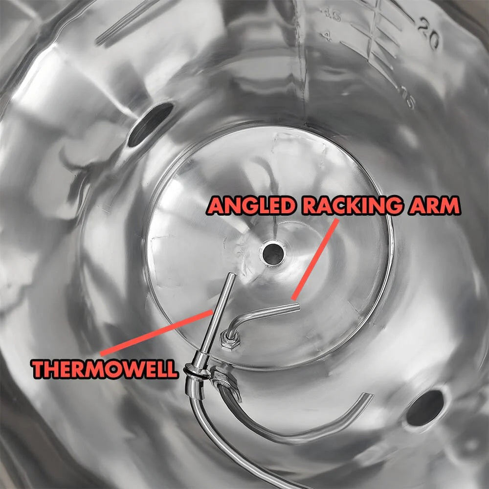 STAINLESS STEEL CONICAL FERMENTER - 32 LITRE