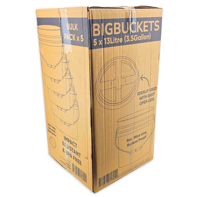 BIGBUCKET 13L x 5 - WITH SCREW TOP GAMMA SEAL LID