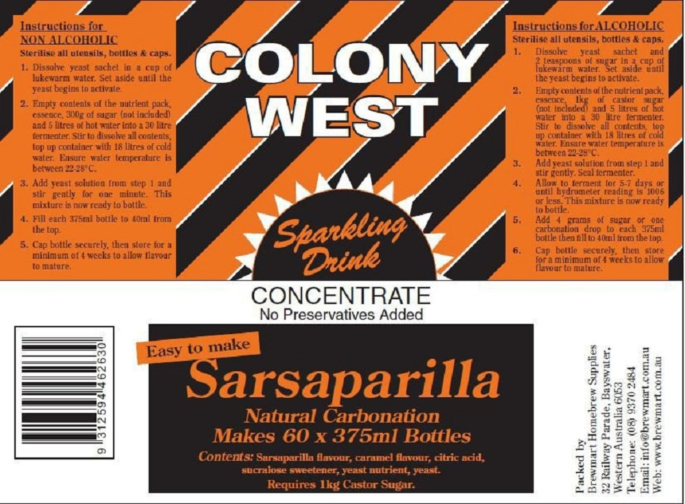 SARSAPARILLA - COLONY WEST