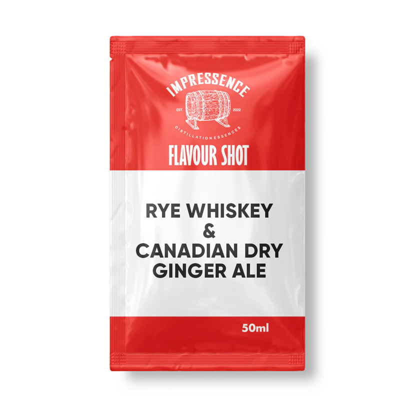 IMPRESSENCE RYE WHISKY & CANADIAN DRY GINGER FLAVOUR SHOTS 50ml