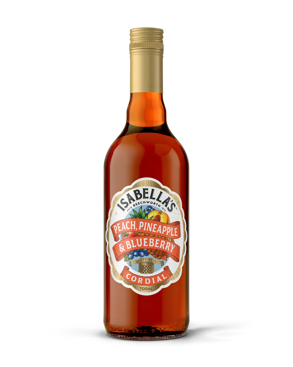 ISABELLAS PEACH, PINEAPPLE & BLUEBERRY CORDIAL