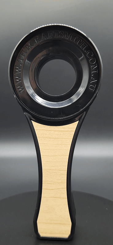 TAP HANDLE - LONG WITH WOOD GRAIN PANEL